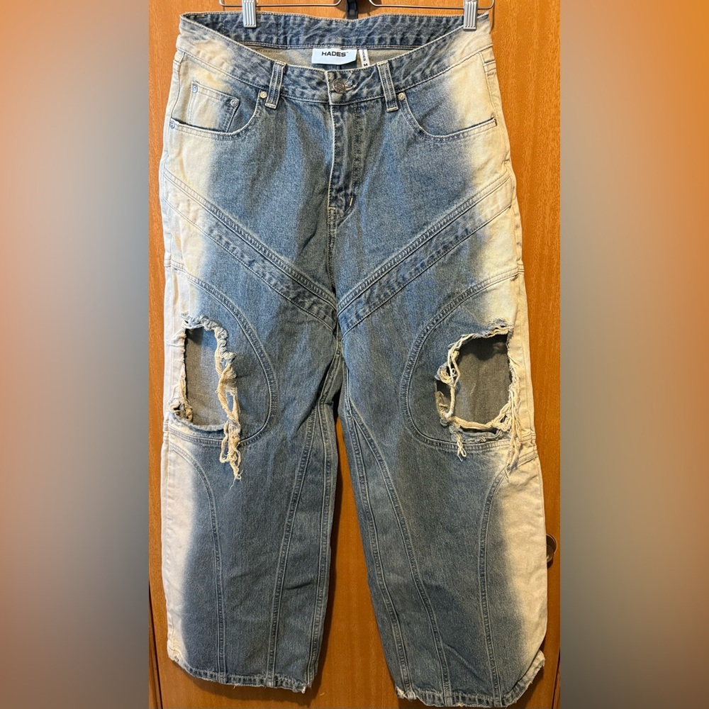 Hades Distressed Blue Jeans medium